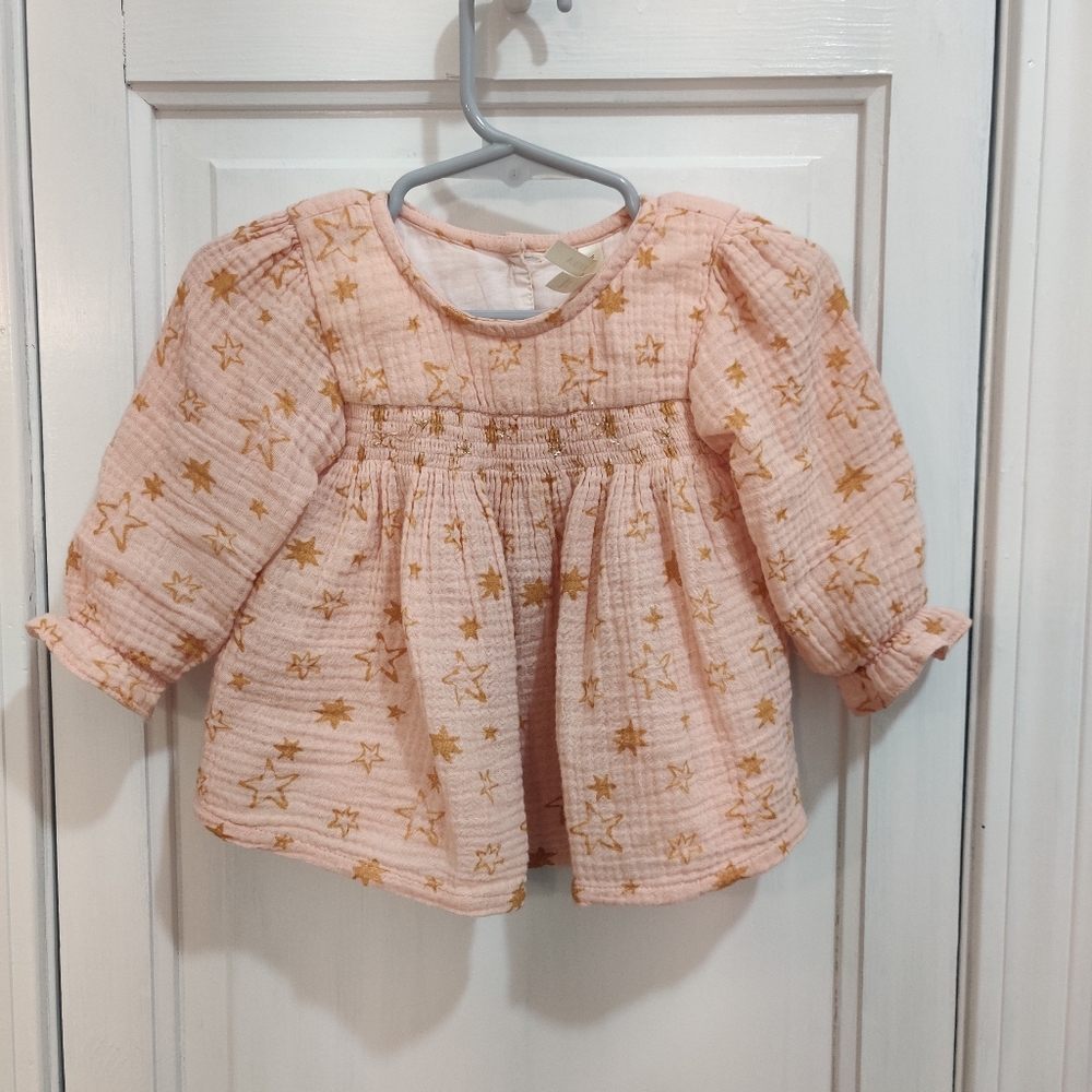 Baby girl pink blouse wild wawa size 12-18m